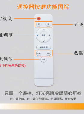 led吸顶灯改造灯板三色无极调光