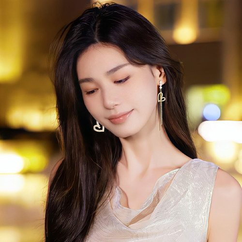 爱心流苏珍珠款耳环女士气质耳坠不对称耳钉港风耳饰2026新款爆款 - 图0