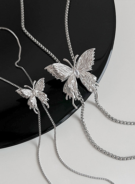 可调节蝴蝶项链高级甜酷