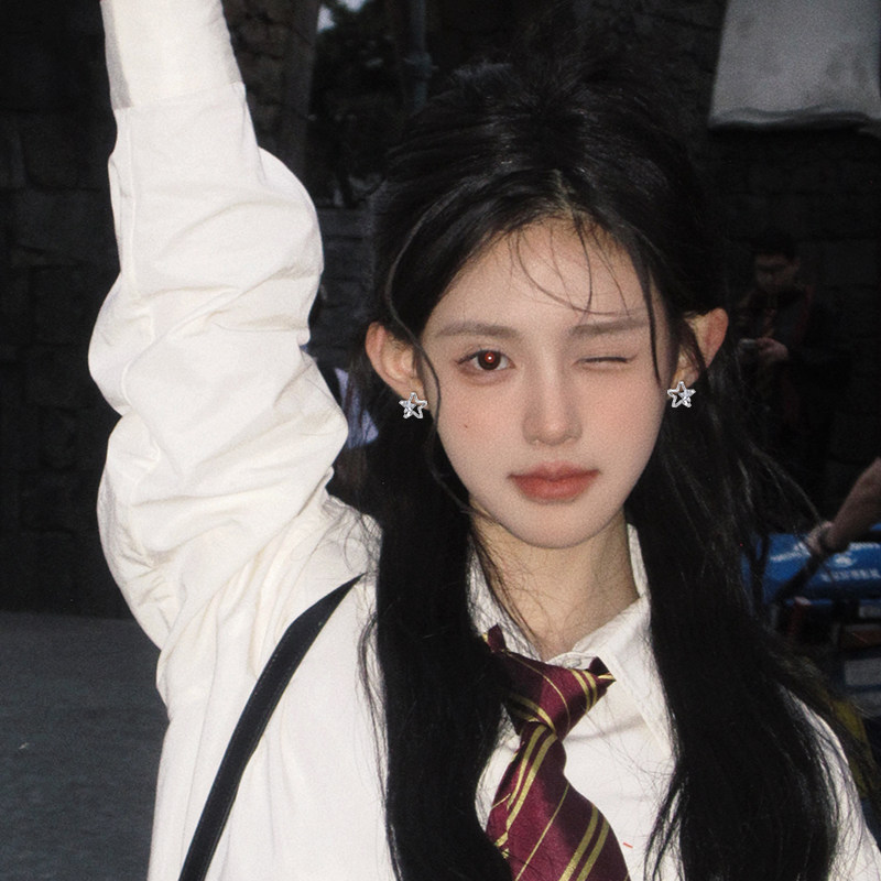 韩系星星耳环耳钉女纯银轻奢高级感气质新款耳坠小众设计独特耳饰,淘宝优惠券,粉丝福利购,淘宝优惠卷
