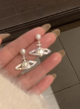 星球珍珠款耳夹无耳洞女