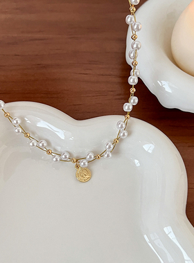轻奢小众珍珠款项链颈链
