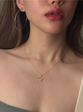 安小柏◆通体925纯银轻奢拼色高级感小众精致气质通勤锁骨链项链