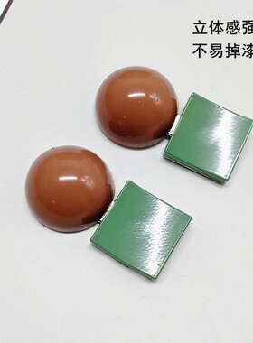 百搭水钻装饰配件米色方形鞋扣