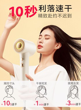 韩国HYUNDAI2026新款吹风机负离子护发静音速干宿舍家用学生强力