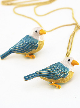 欧美黄色羽毛胸针混批吊坠项链