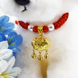 Петутная собака кошка рука с длинным с длинным золотистым ожерельем для ожерелья плюшевого медведя Корки маленькая средняя большая собака большая кошка