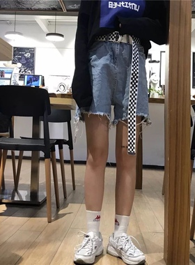 腰带男女通用帆布黑白格子双环D扣牛仔裤超长皮带女学生百搭
