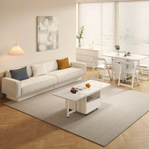 Cream Wind Small Household Type Home Storage Sofa Tea Table Fold Movable Stack Dining Table Dining Chair Guest Restaurant Combination Suit