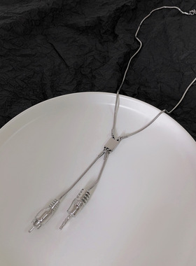 欧美风潮牌嘻哈创意充电项链