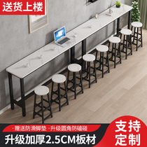 Close by wall Terra table Home Balcony Lengthened Splicing Strip Table Commercial Milk Tea Shop Bar High Foot Table And Chairs Combination