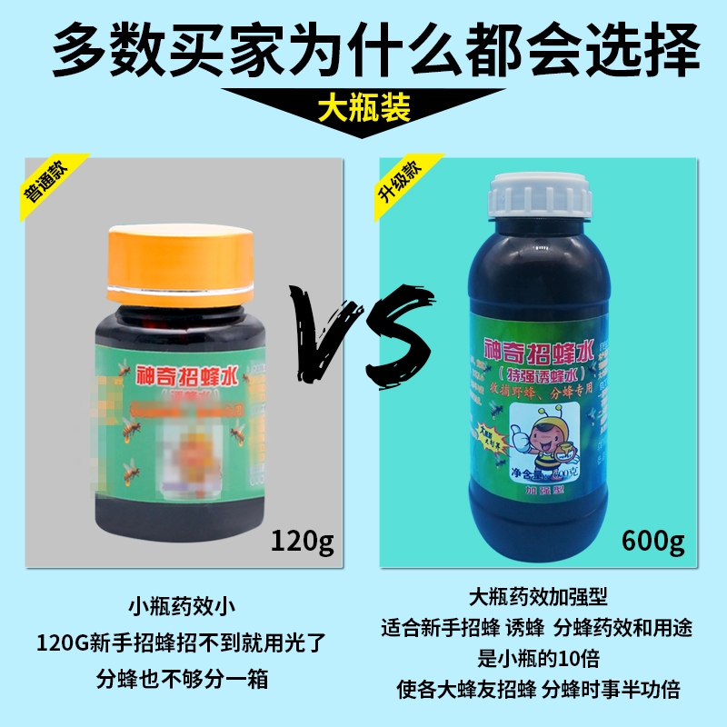 招蜂水诱蜂水蜜蜂信息素神奇引蜂水蜜蜂野外诱蜜蜂工具蜂箱蜂药-图1