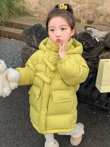 Girls down clothes Winter 2023 new childrens winter clothing Thickened Women Bao Chic Girl Jacket