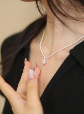 精美爆款气质轻奢时尚满天星项链锁骨链吊坠毛衣链配饰