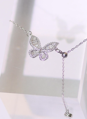 精美爆款轻奢时尚百搭蝴蝶项链锁骨链蝴蝶女士吊坠百搭