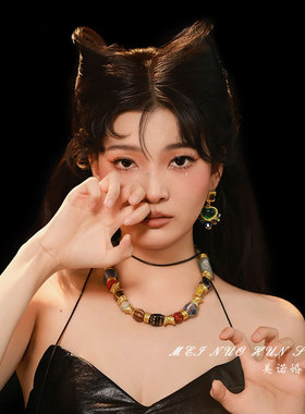 美诺婚饰复古陶瓷时尚颈链
