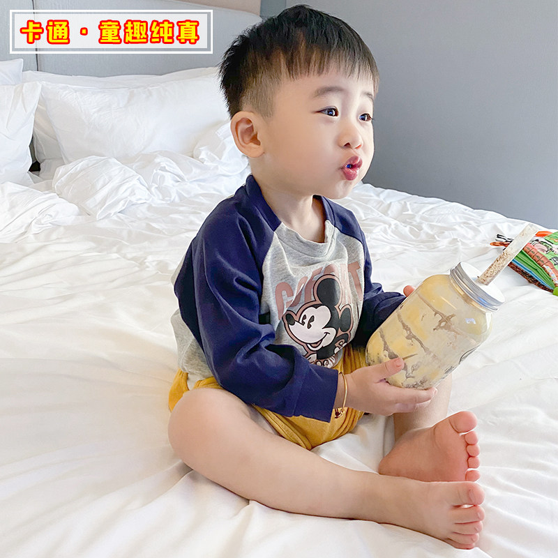 秋装长袖t恤卡通母子装2020潮卫衣 哆啦脚丫童装亲子装/亲子时装