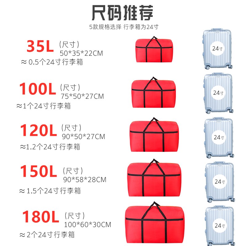 搬家袋子牛津布防水加厚特大超大容量打包袋收纳帆布编织行李口袋 - 图3