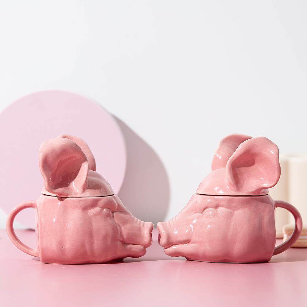 创意猪头杯子陶瓷马克杯搞怪家用喝水杯稀奇古怪奇葩沙雕生日礼物,淘宝优惠券,粉丝福利购,淘宝优惠卷