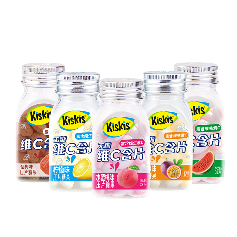 【8瓶】酷滋kiskis无糖维c薄荷糖 酷滋糖果