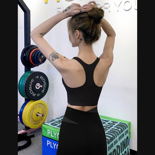 运动内衣套装女防震防下垂文胸跑步高强度瑜伽服背心健身外穿美背