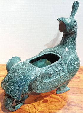 西周晋候鸟尊赵卿鸟尊青铜器仿古家居装饰品摆件商务礼品古玩收藏