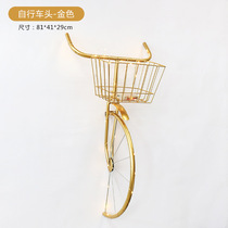 Nordic Wind Bike Pendant Personality Creative Bar Milk Tea Shop Wall Decoration Wall Restaurant Flower Basket Wall-mounted