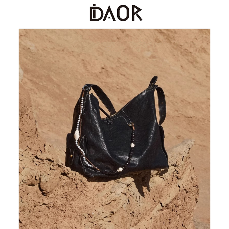 DAOR蒋奇明同款循迹旅行hobo包大容量托特包女复古单肩斜挎电脑包,淘宝优惠券,粉丝福利购,淘宝优惠卷