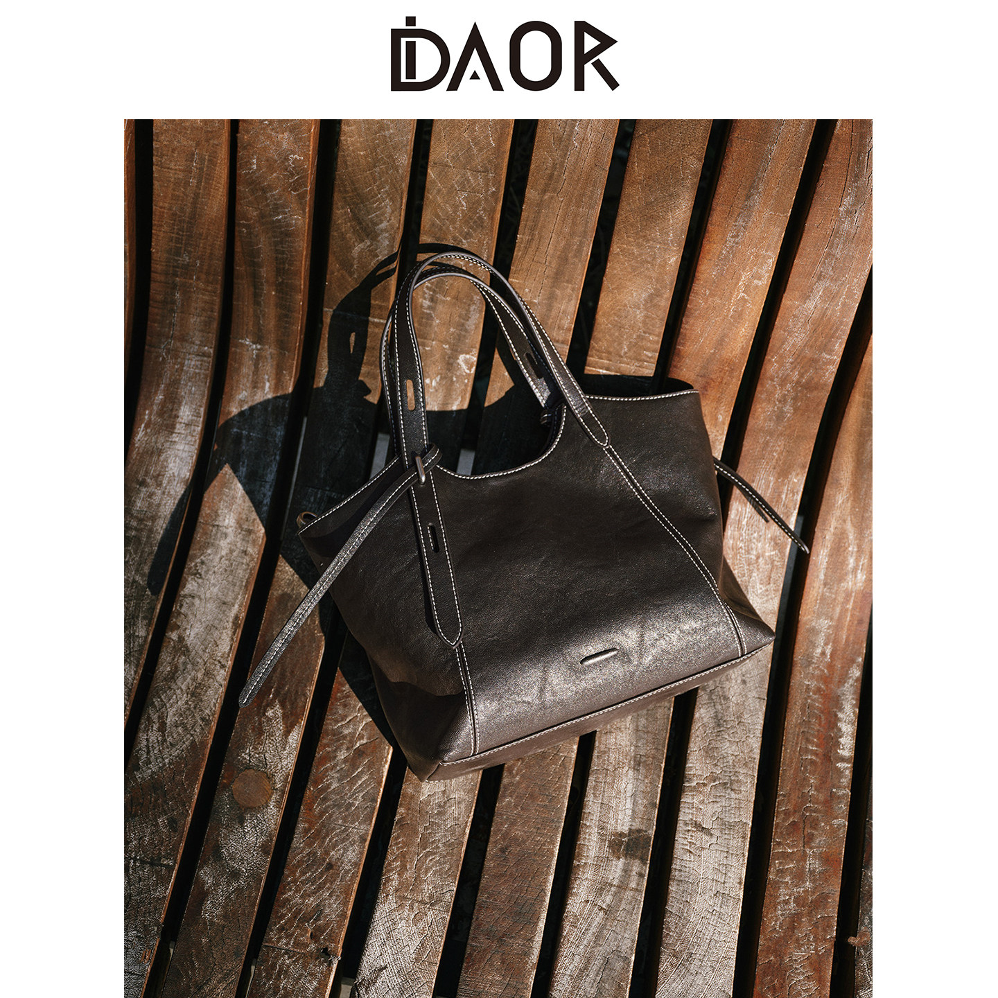 DAOR静风小号托特包女植鞣牛皮手提包包2026新款高级感单肩斜挎包,淘宝优惠券,粉丝福利购,淘宝优惠卷