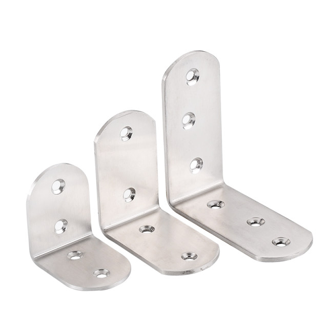 L-shaped table and chair 90 degree furniture reinforced stainless steel corner code