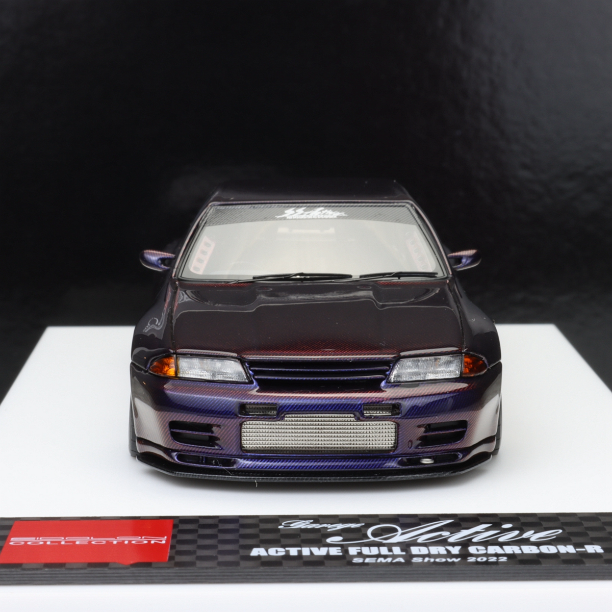 Make up1:43 尼桑 R32 变色紫碳 Garage Active Skyline GTR车模 - 图3