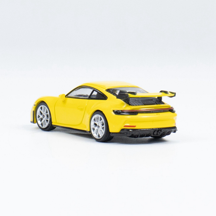 TSM-MINI GT 1:64保时捷 Porsche 911 992 GT3黄色合金车模-图2