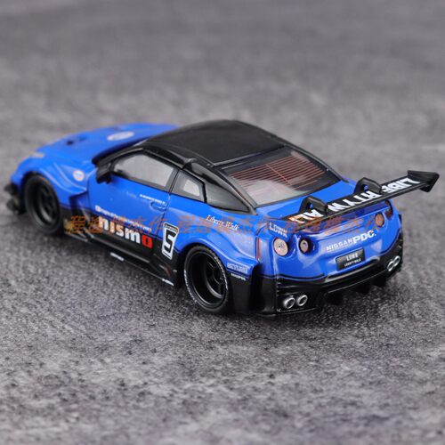 MINIGT 1:64 日产尼桑 35GTRR Ver.2 LBWK 蓝色 合金车模 1124 - 图2