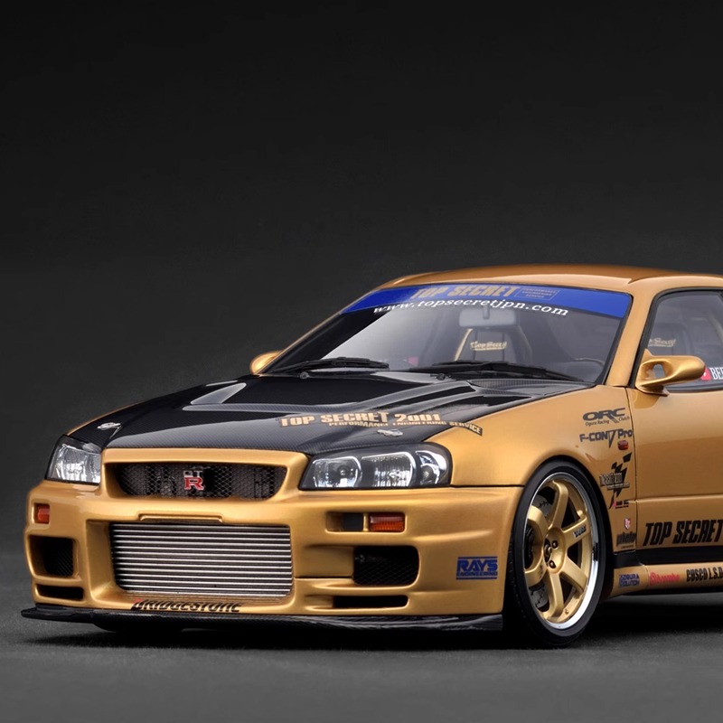 [程逸预售] IG 1:18 日产尼桑 TOP SECRET GTR R34 多色 树脂车模 - 图3
