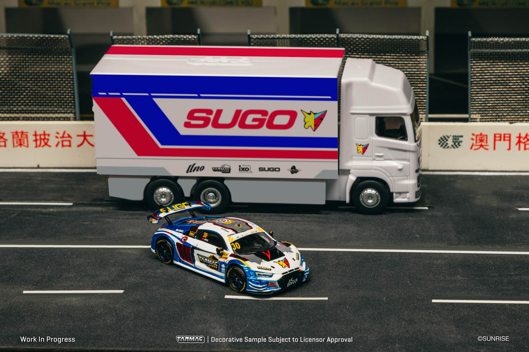 [程逸预售]TW 1:64 奥迪 R8 LMS GT3 EVO 澳门GT uno合金车模 - 图2