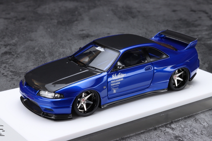 Make up 1:43 日产GTR R33 Garage Active ACTIVE 碳盖 树脂车模 - 图1