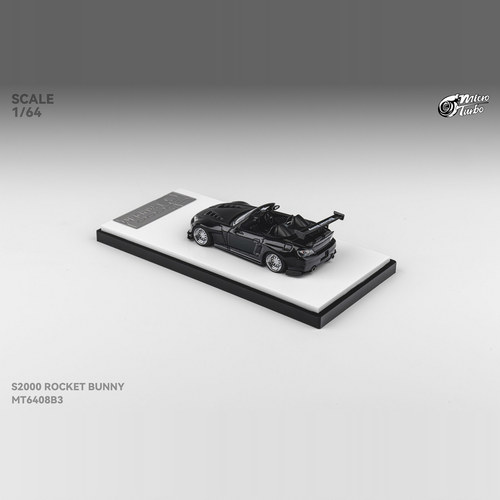 新品定Micro Turbo MT1:64 本田S2000 火箭兔 金属黑 合金车模 - 图2