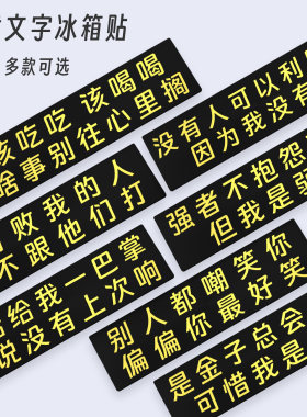 看不起我自嘲文字冰箱贴立体