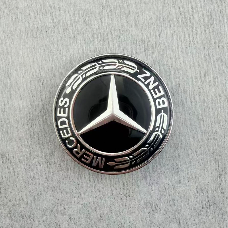 适用于奔驰新款标志E300L E63 C260L C180L C43改装平标机盖标志 - 图0