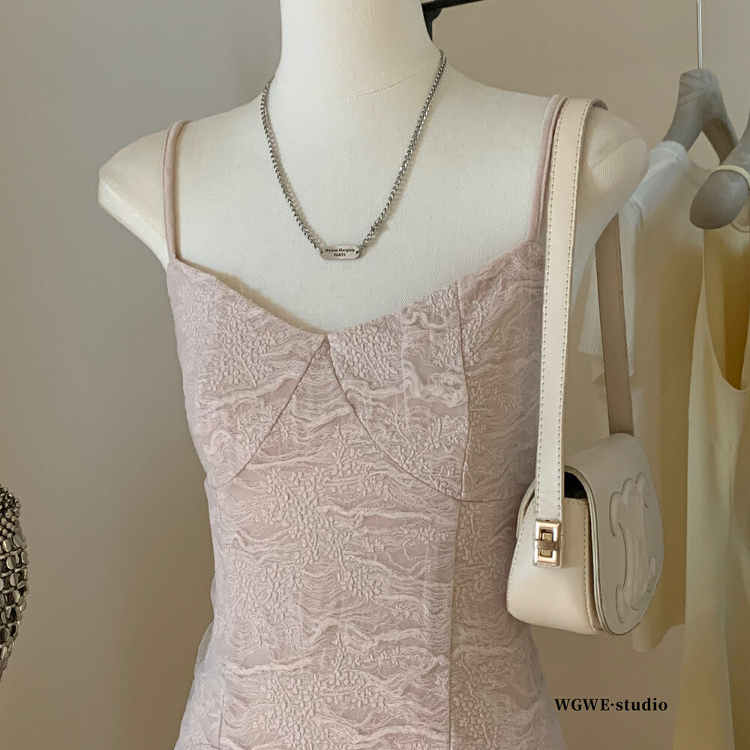 今年流行性感辣妹吊带连衣裙独特漂亮设计感收腰修身a字短裙子夏 - 图3