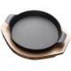 Commercial Teppanyaki plate cheesesteak grill pan thickened round grilled fish plate Korean cast iron double-eared rectangular iron plate plate