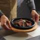 Commercial teppanyaki plate thickened and deepened cast iron grill pan