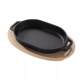 Commercial thickened cast iron rectangular Teppanyaki grill plate Japanese and Korean cuisine non-stick barbecue plate Steak Teppanyaki plate