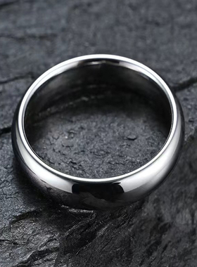 钛钢不掉色不氧化简约镜面指环