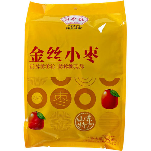 野风酥山东特产乐陵金丝小枣500g小红枣子煮粥煲汤泡茶零食旗舰店 - 图0