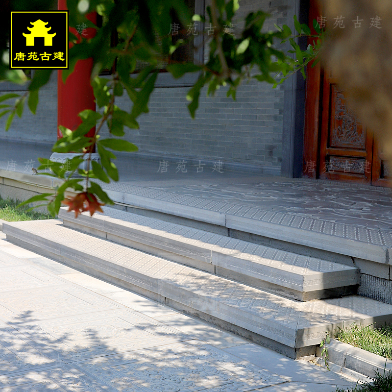 仿古砖青砖瓷砖砖雕庭院楼梯台阶踏步石装饰青石水泥斜纹条石花雨 - 图2
