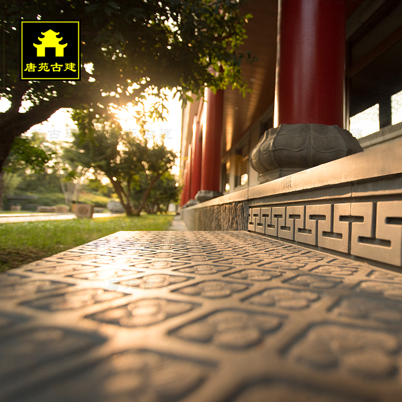 仿古砖青砖瓷砖砖雕庭院楼梯台阶踏步石装饰青石水泥斜纹条石花雨 - 图1
