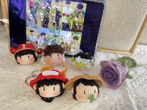 Hand planted land teenager dozens of diligent curly hair Wang Yiheng Li Haos younger brother cute tiger avatar bag pendant