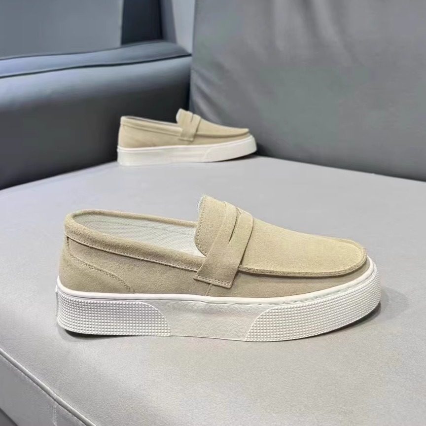 秋季新款磨砂豆豆鞋男士透气厚底舒适乐福鞋一脚蹬皮鞋翻毛皮男鞋,淘宝优惠券,粉丝福利购,淘宝优惠卷