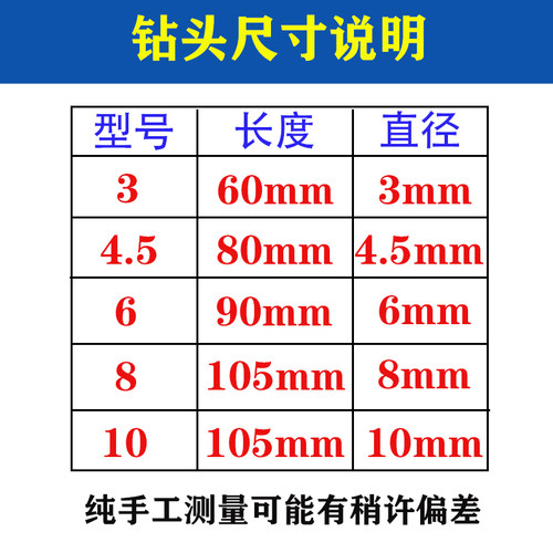 蘑菇钉气钻钻头补胎碳化钢合金钻头蘑菇钉补胎打磨工具套装3-12mm - 图1